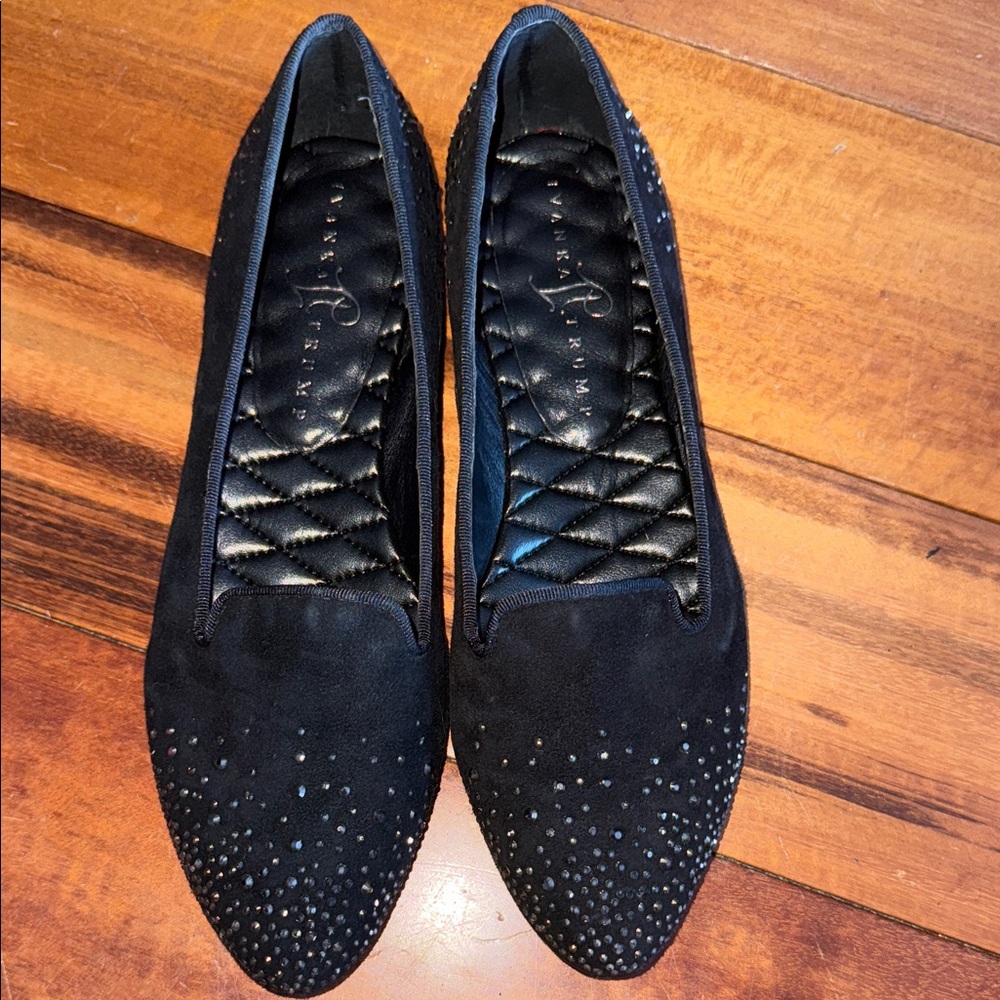 Ivanka Trump Black Studded Loafers